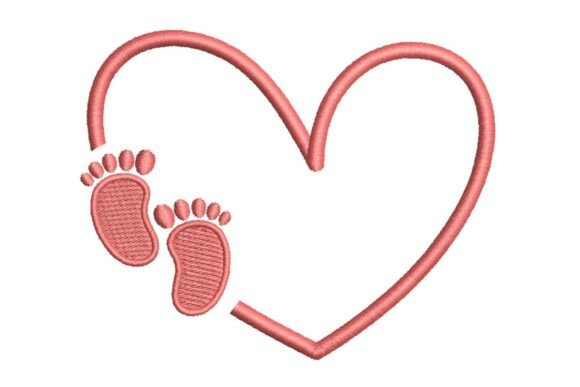Baby Footprints in Heart Embroidery Review
