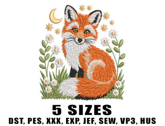 Forest Fox Leaves Embroidery Designs Review