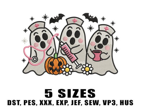 Pink Nurse Ghost Embroidery Design Review