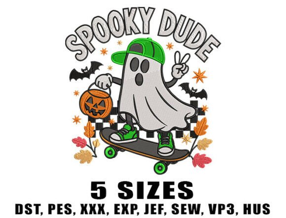 Review: Boy Skateboard Ghost Embroidery Design