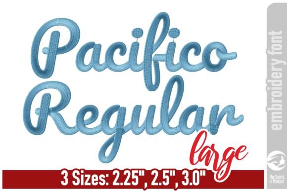 Review: Pacifico Regular Embroidery Font - L