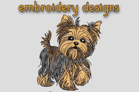 Reviewing Small Yorkshire Terrier Dog Embroidery