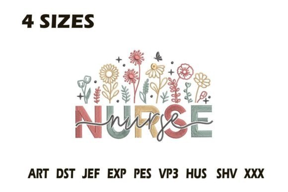 Reviewing the Floral Nurse Embroidery Design