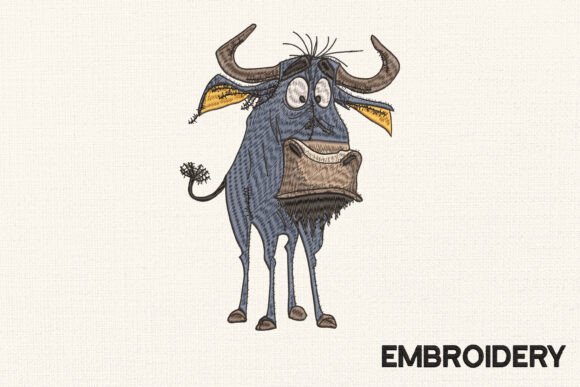 Reviewing the Funny Wildebeest Embroidery Design